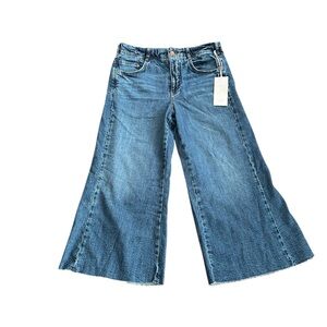 NWT Pilcro High-Rise Wide-Leg  Flare Jeans in Classic Blue Size 27